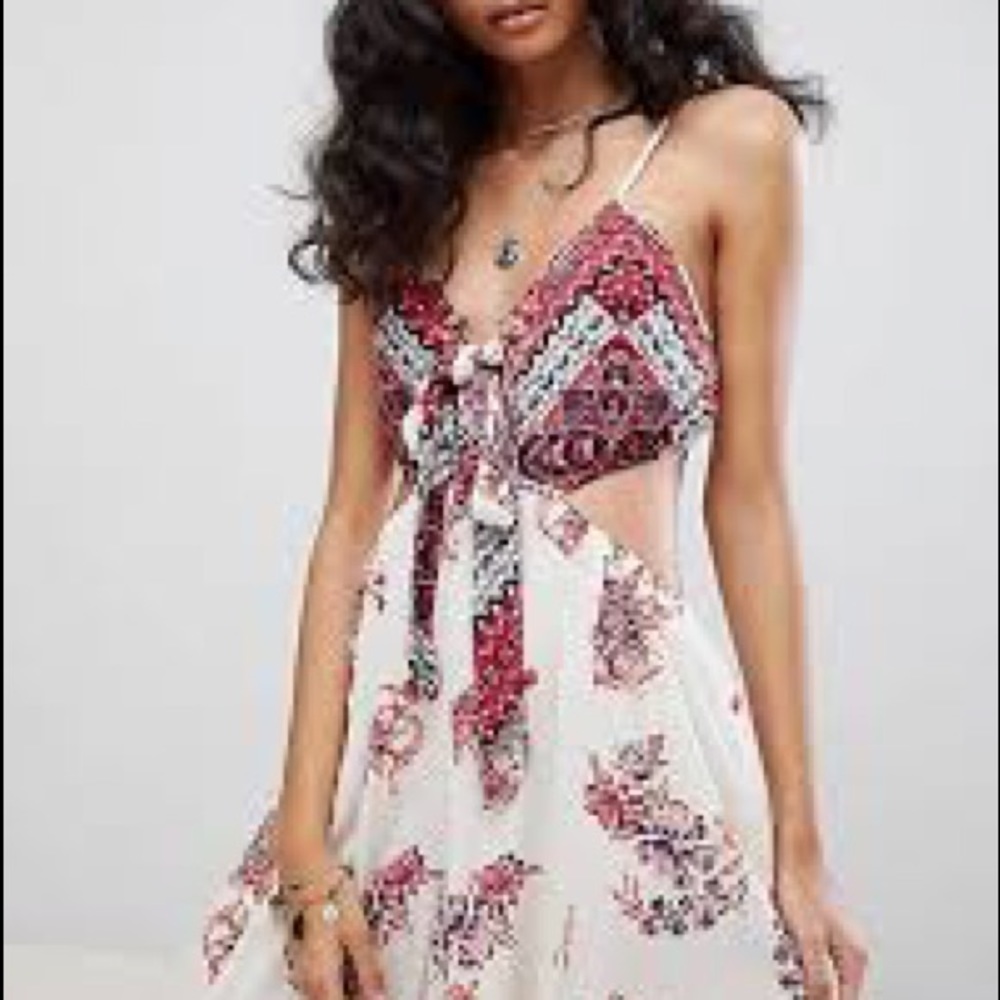 Free People Wide leg jumpsuit with Cutout Midsection